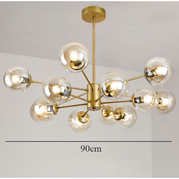 Đèn chùm INTOL 12 bóng cao cấp trang trí phòng khách sang trọng - kèm bòng LED chuyên dụng.