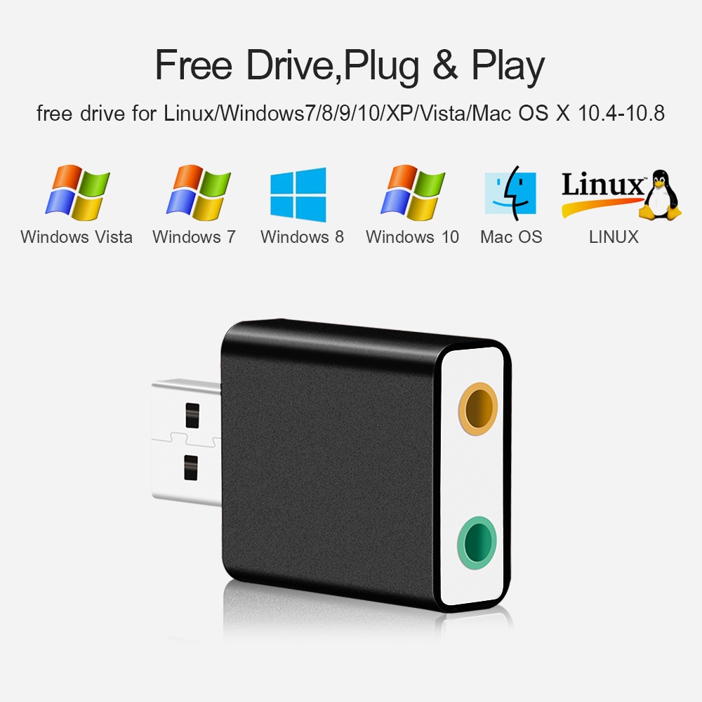 Đầu chuyển cổng kết nối TEMERY giao diện USB sang 2 giắc âm thanh cho máy tính