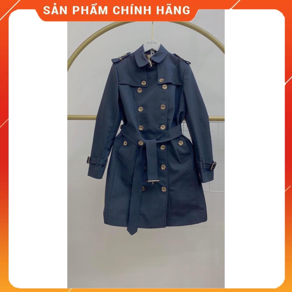Áo khoác măng tô BBR dáng dài kèm đai hàng Quảng Châu cao cấp 2 màu xanh than và be