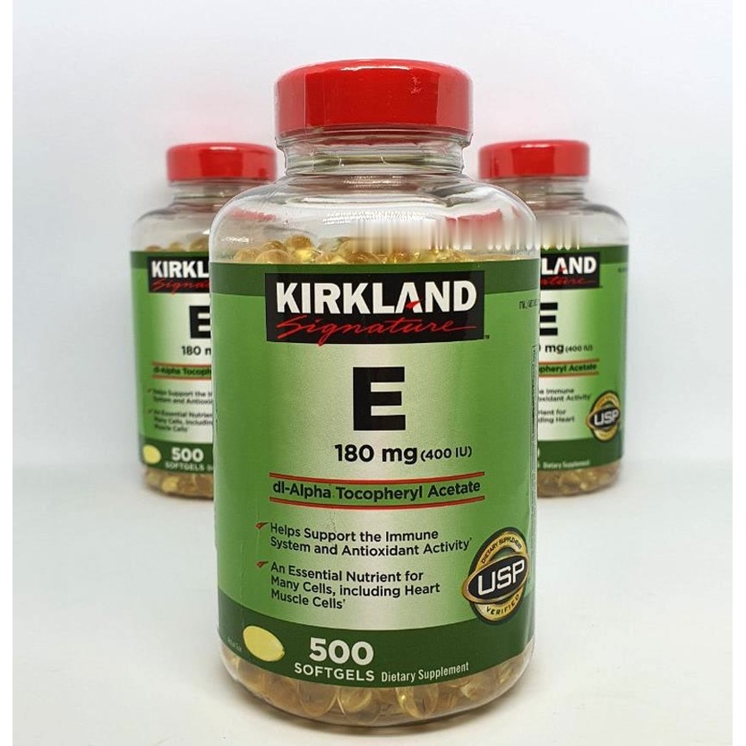 Vitamin E Kirkland 400ui - Vitamin E 500 viên Kirkland hỗ trợ làm đẹp da