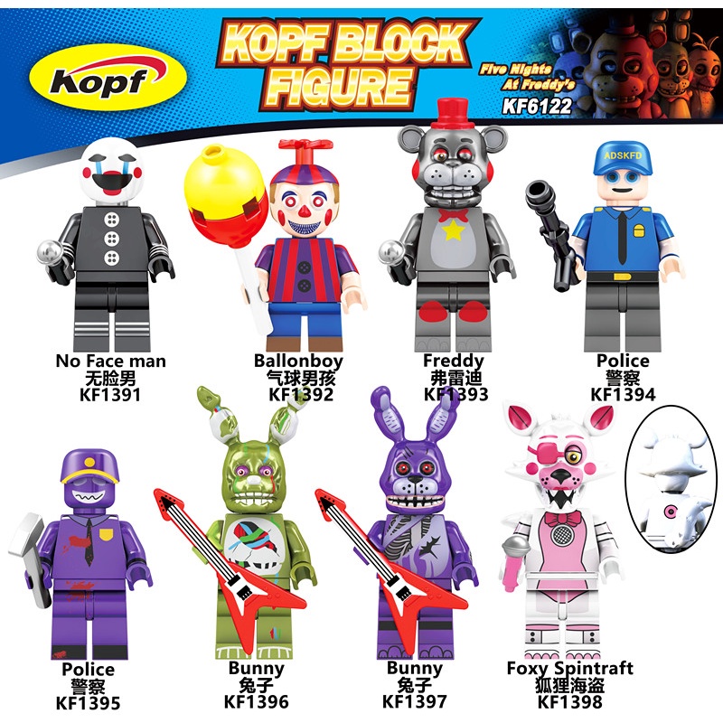 Đồ Chơi Khối Xếp Hình five nights at freddy 'S series freddy bonnie chica foxy Cho Trẻ Em