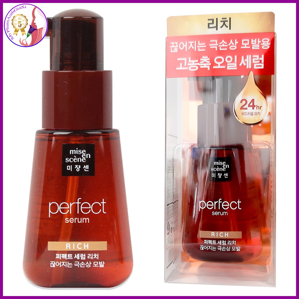 Serum Mise En Scene Perfect Rich dưỡng ẩm và phục hồi tóc hư tổn 70ml Hàn Quốc