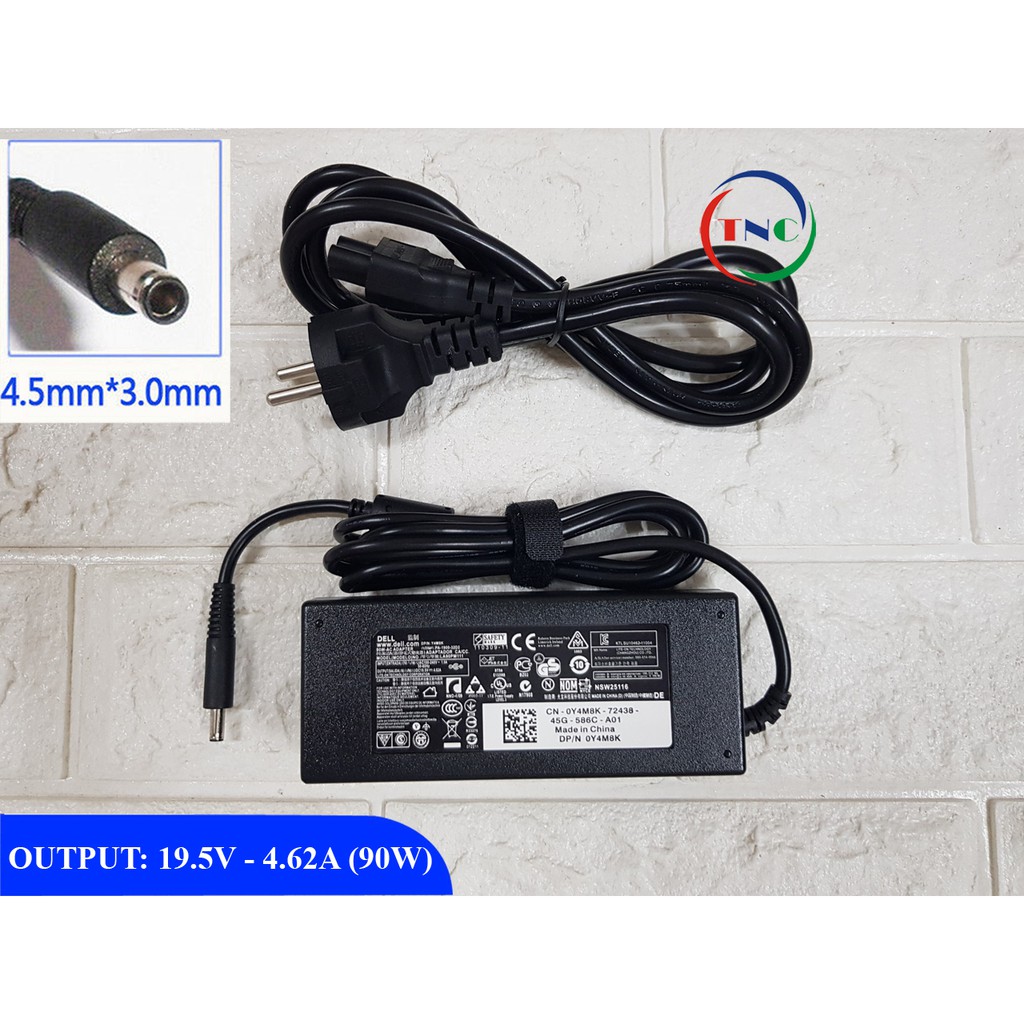 Sạc Laptop Dell chân tròn nhỏ 90w dành cho máy có VGA - Card rời 5568 5559 5565 5566 5567 5578 3559 3558 3567 XPS 13