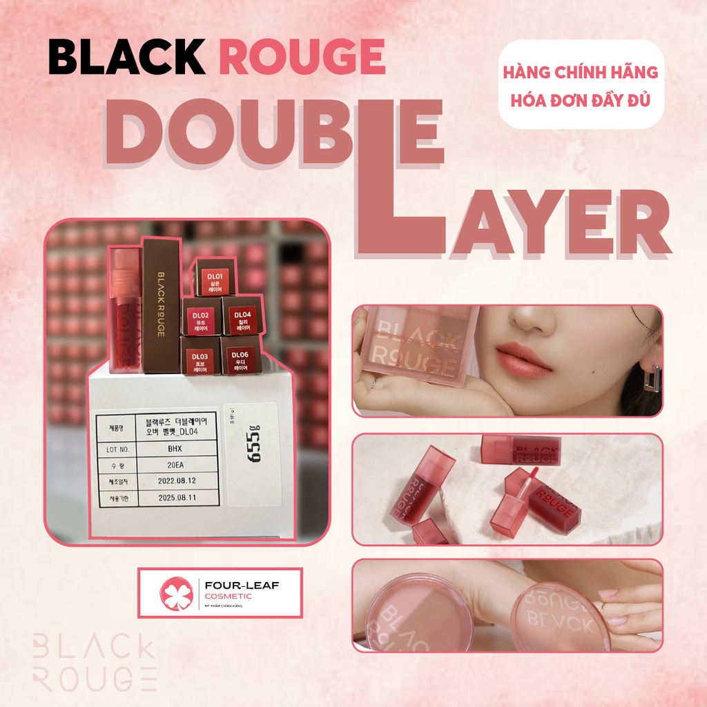 Son Kem Lì Black Rouge Double Layer Over VELVET 5g [hàng Auth có hóa đơn]