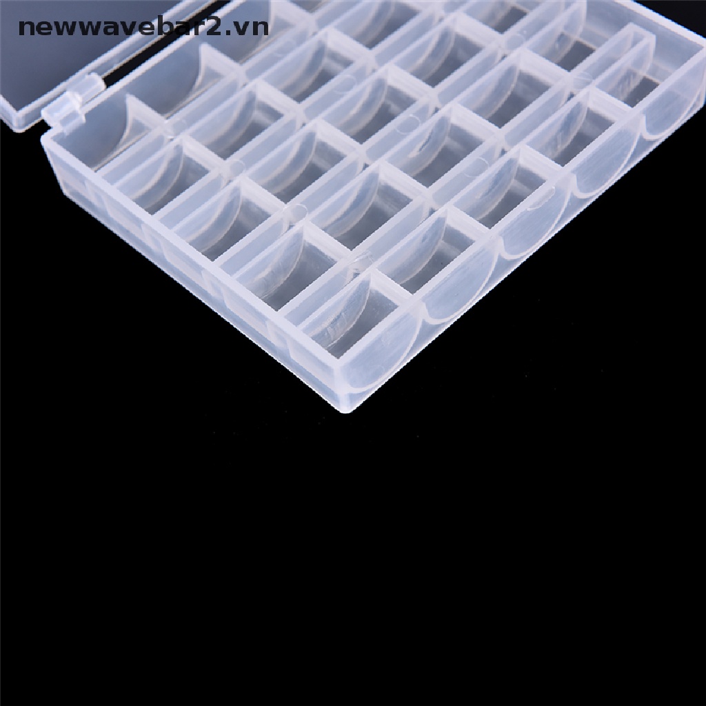 Hộp nhựa trong suốt 25 ô dùng để đựng cuộn chỉ may