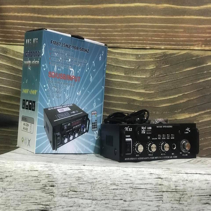 Amply Mini, Ampli 12v MXZ-328 Nghe Nhạc Đánh Chim Đêm Loại Khỏe