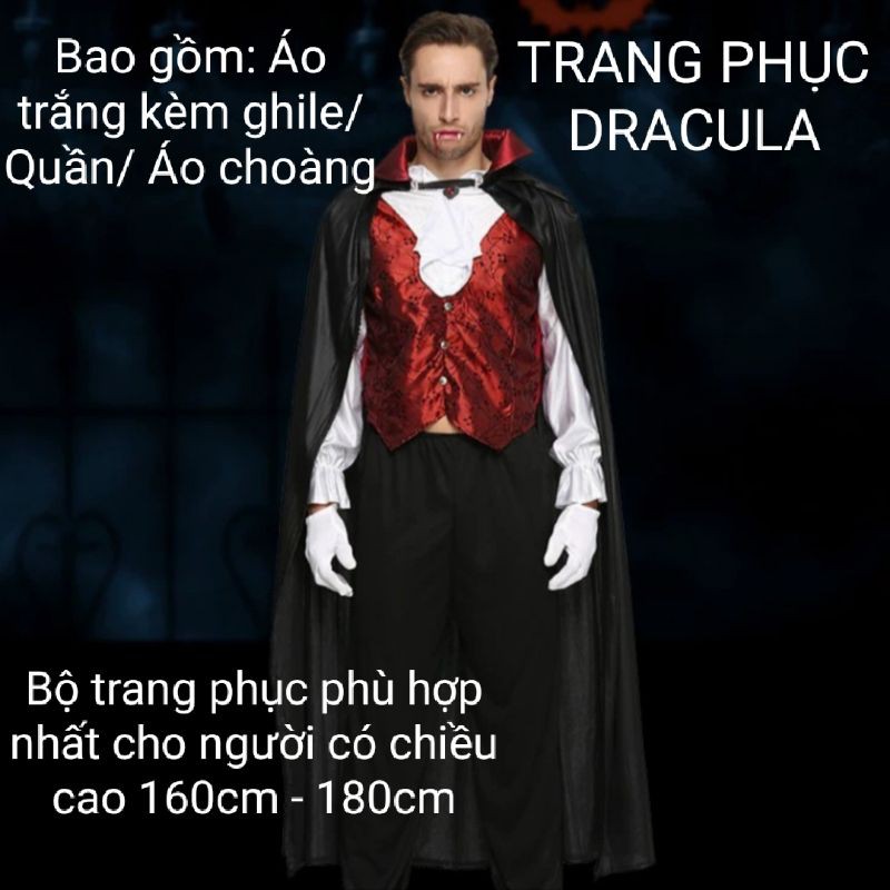 [Có Sẵn] Trang Phục Hoá Trang Halloween, Bộ Đồ Hoá Trang Cương Thi, Thầy Pháp Sư ...