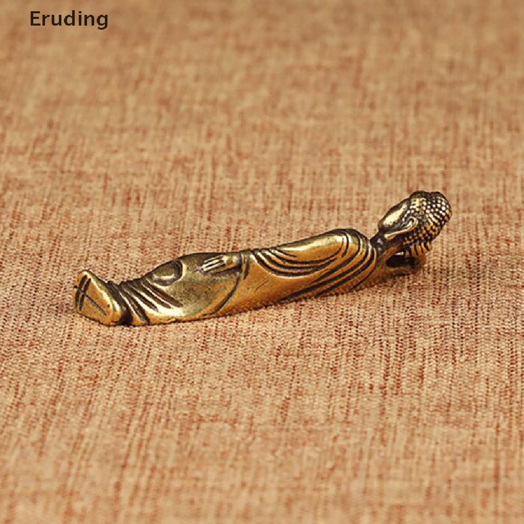 [Eruding] Tượng Phật Nhỏ Màu Vàng Đồng Phong Cách Retro Đang Nằm