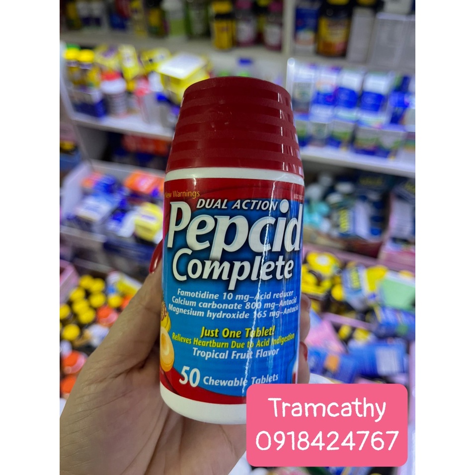 Pepcid complete mỹ giảm chứng ợ nóng, hỗ trợ dạ dày