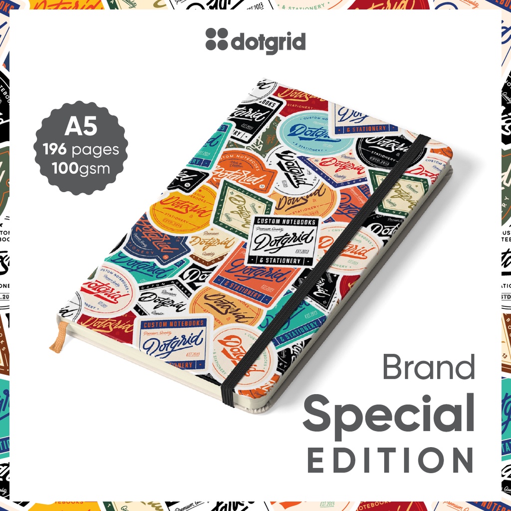 Sổ tay Dot Grid Brand Special Edition bìa da cao cấp giấy 100GSM