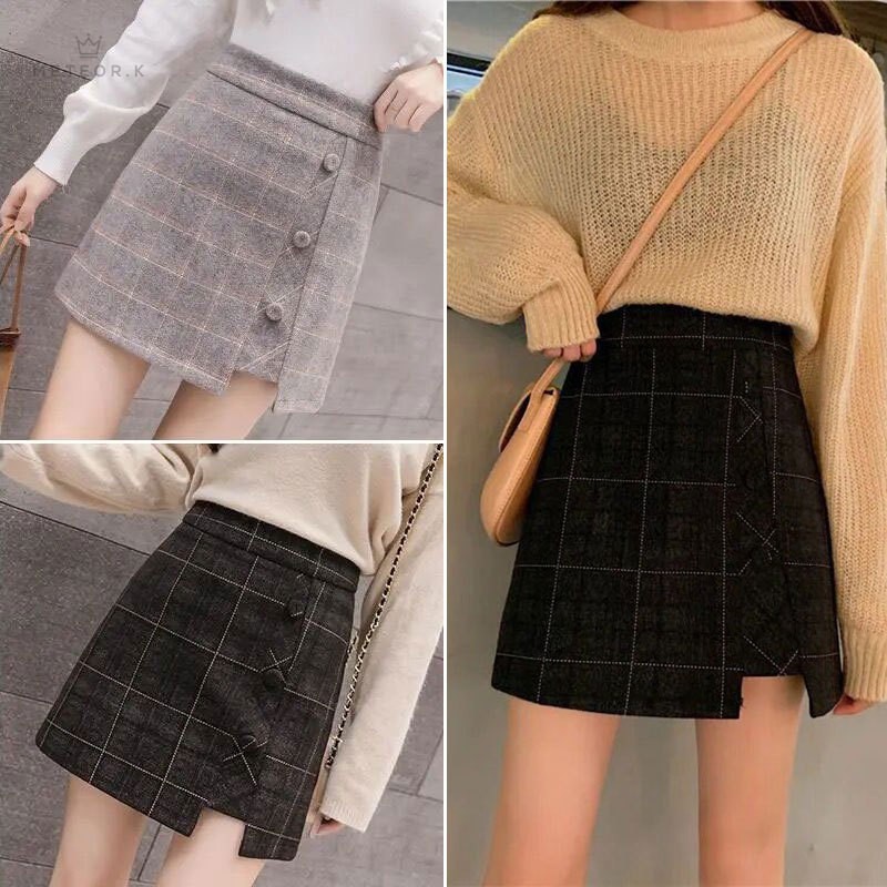 Chân váy họa tiết kẻ ca rô trẻ trung hợp thời trang cho nữ | BigBuy360 - bigbuy360.vn