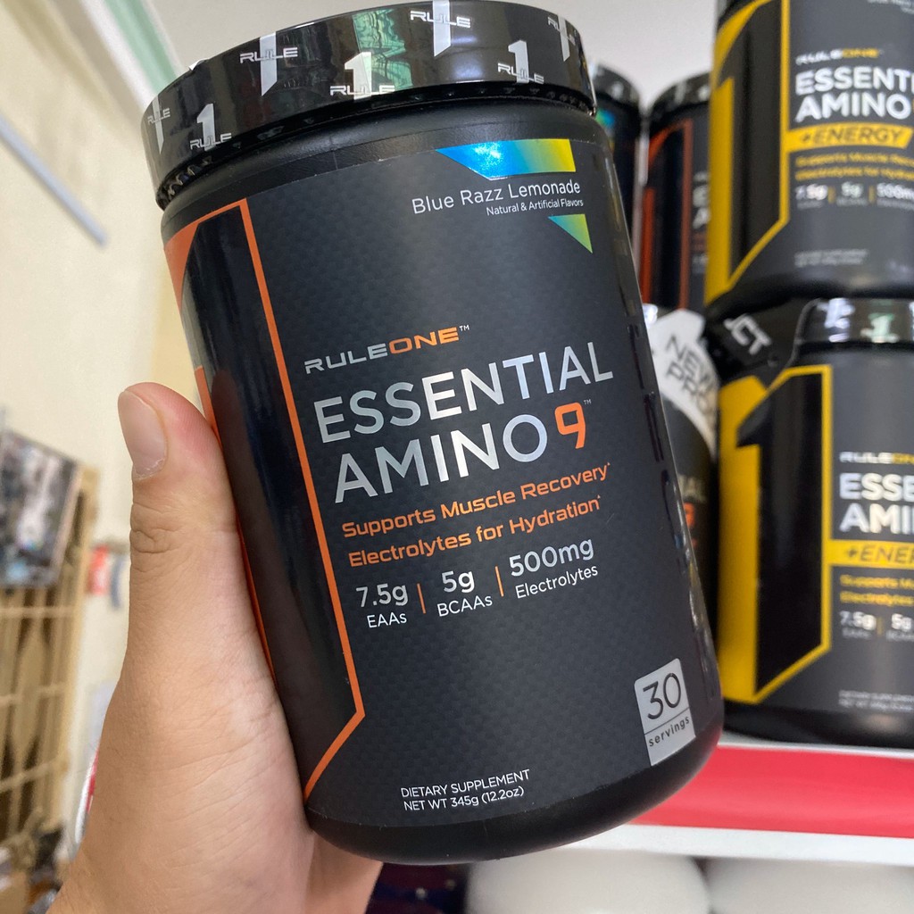 EAA | Amino | Rule 1 Essential AMINO 9 EAA Phục Hồi Cơ Bắp 30 lần dùng - Chính Hãng - Muscle Fitness