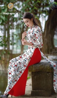 Vải áo dài in hoa nhí