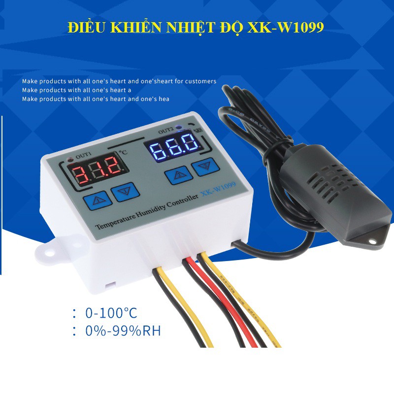 Bộ điều khiển nhiệt độ kỹ thuật số Bộ điều chỉnh độ ẩm / độ ẩm XK-W1099 AC220V/ 10A