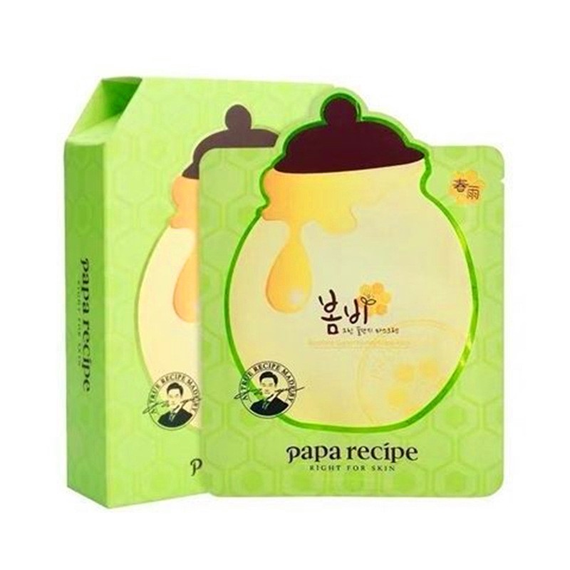 Papa Recipe Honey Moisturizing Mask Nourishing Brightening Skin MặT Nạ DưỡNg Da 10 Pieces/Box