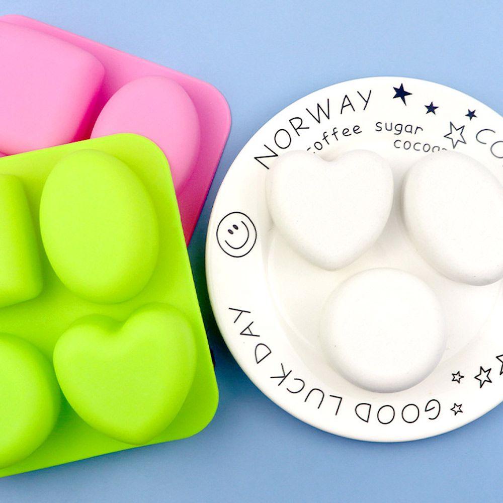 JANE Khuôn Silicone Làm Xà Phòng 3D Hình Trụ / Tròn / Trái Tim / Vuông