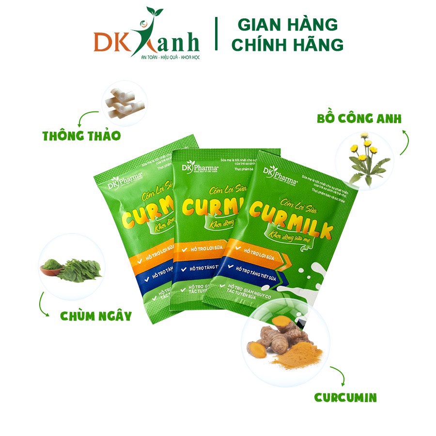 Cốm Lợi Sữa Curmilk Tăng Tiết Sữa Hàng Chính Hãng Hộp 10 Gói, Hộp 20 Gói
