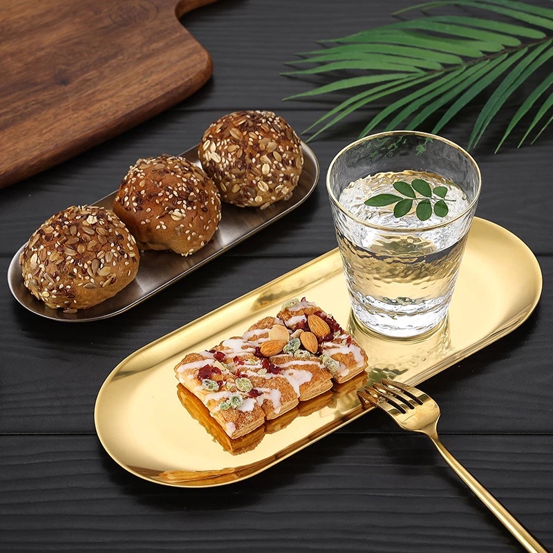 Khay đựng đồ ăn bằng thép không gỉ phong cách Bắc Âu