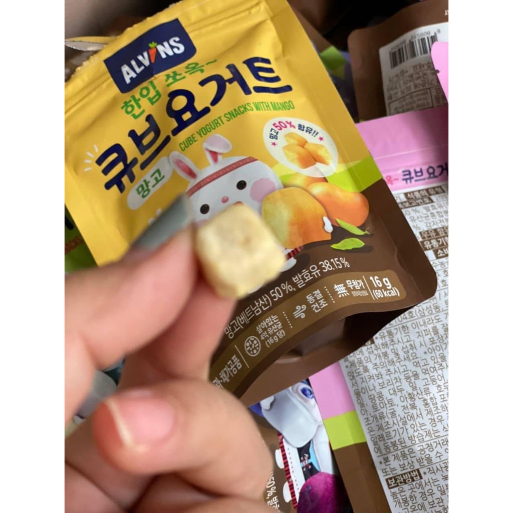 Alvins - Sữa chua khô sấy lạnh cho bé 7m+ gói zip 16g (Hàn Quốc)