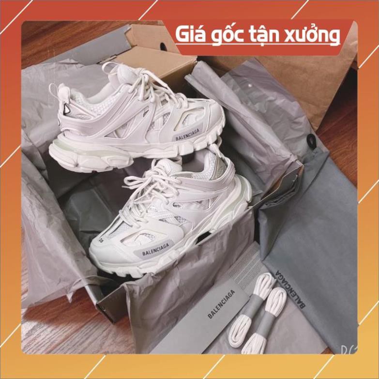 [FreeShip+ Hàng Cao Cấp] Giầy balen track 3 Full trắng ,Giày thể thao nam nữ Full phụ kiện (ảnh thật)