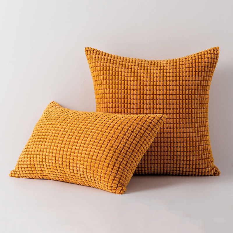 Vỏ Gối Tựa Lưng Nhung Dập Caro Ô Nhỏ Sang Trọng | BigBuy360 - bigbuy360.vn