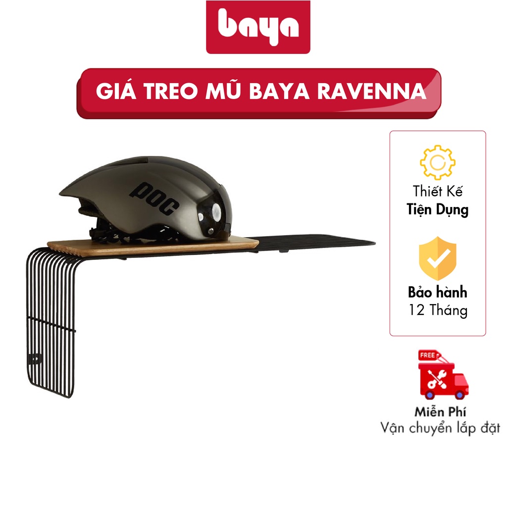 Giá Treo Mũ BAYA RAVENNA Chất Liệu Gỗ Cao Su, Thiết Kế Bắt Vít Ngắn Tường Phần Gỗ Tách Rời Có Thể Di Chuyển 5245