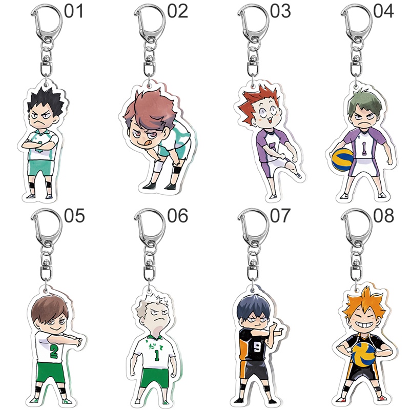 Móc khóa mặt hình anime Haikyuu bằng acrylic hóa trang/sưu tầm theo sở thích