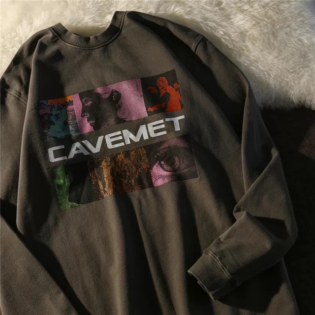 Áo Sweater Tay Dài Dáng Rộng Phong Cách Vintage Mỹ Dành Cho Nữ | BigBuy360 - bigbuy360.vn