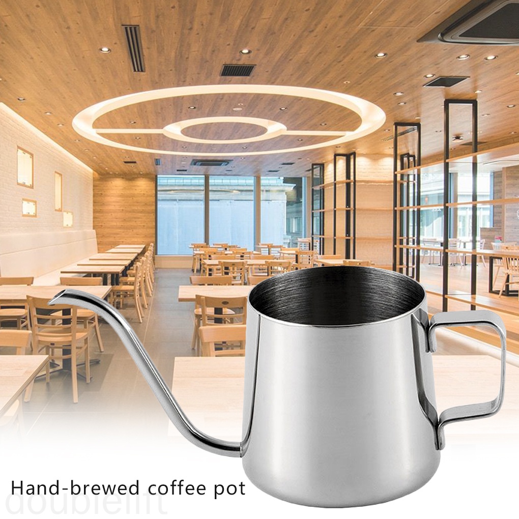 Stainless Steel Coffee Pot Gooseneck Drip Coffee Pot Kettle Teapot for Cafe House Home 250ml doublelift store