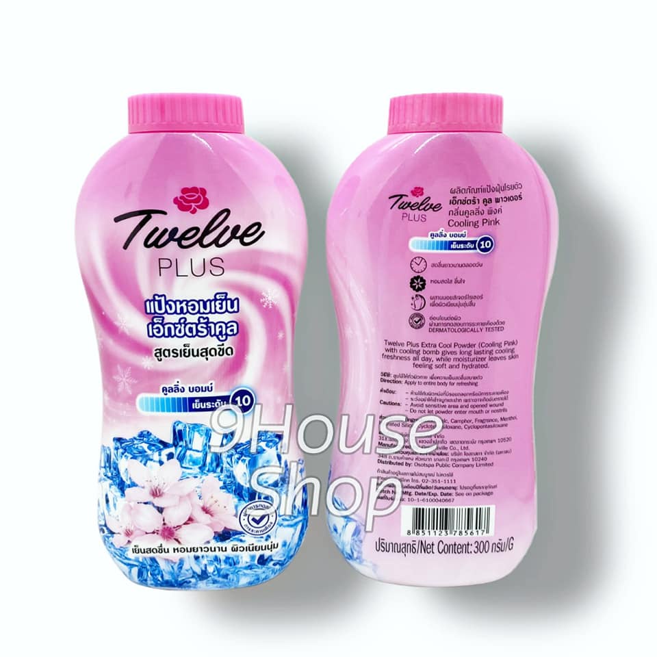 01 Phấn Lạnh Hương Hoa TWELVE PLUS Thái Lan 300gram