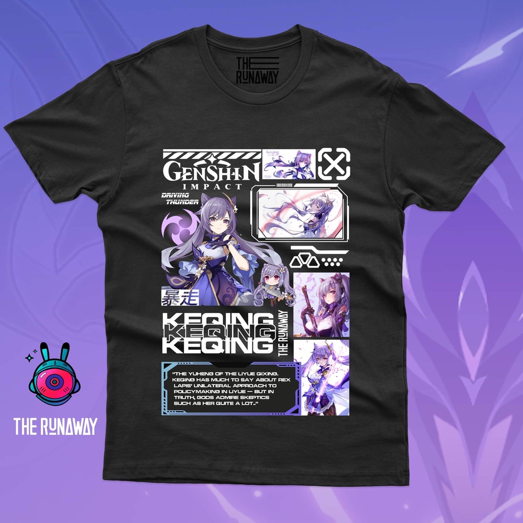 Áo phông Genshin Impact: Keqing 100% Cotton Nam / Nữ by The Runaway