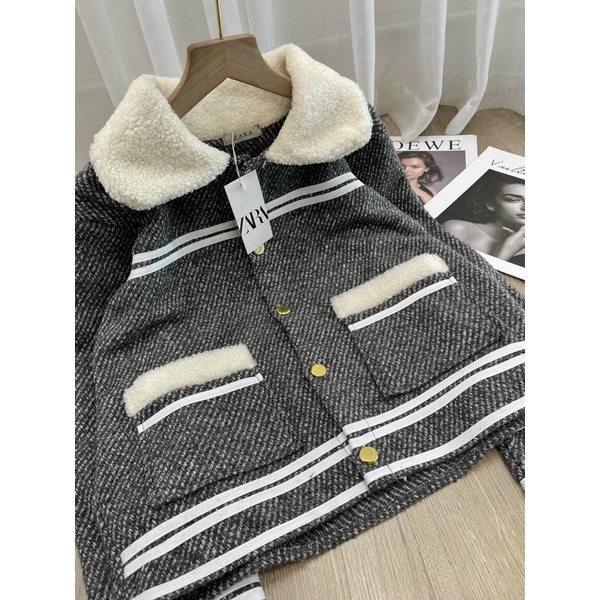 Áo khoác dạ nữ TWEED 4 màu, cổ tròn chất đẹp dày dặn | BigBuy360 - bigbuy360.vn