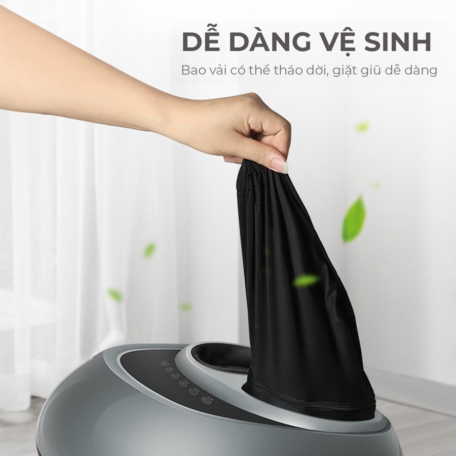 Máy massage chân VISPO VP-C21 chính hãng, Massage 360 độ kết hợp với túi khí, sưởi ấm bấm huyệt lòng bàn chân