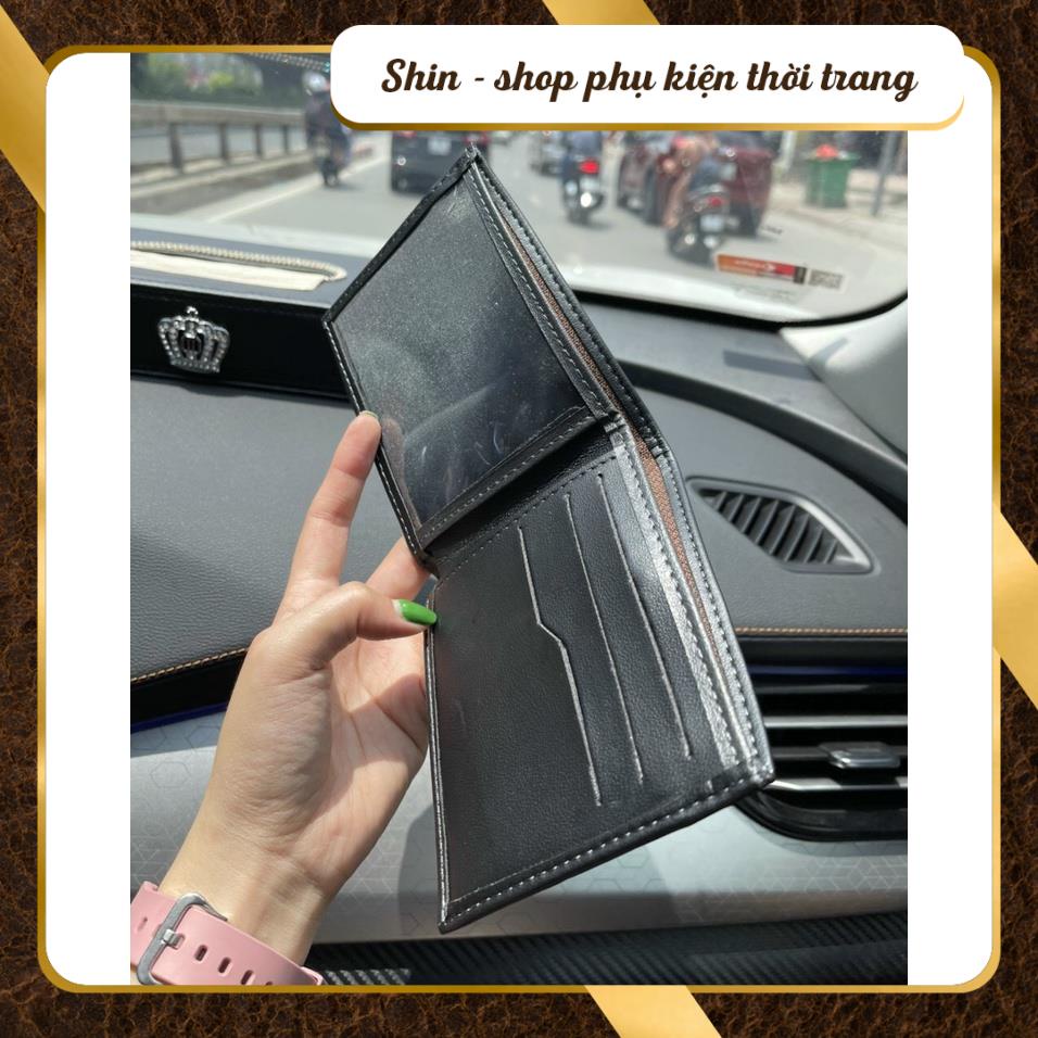 Ví Nam Dáng Ngang Chất Đẹp Da PU Màu đen Nhỏ Gọn Thời Trang - Shin Shop Leather