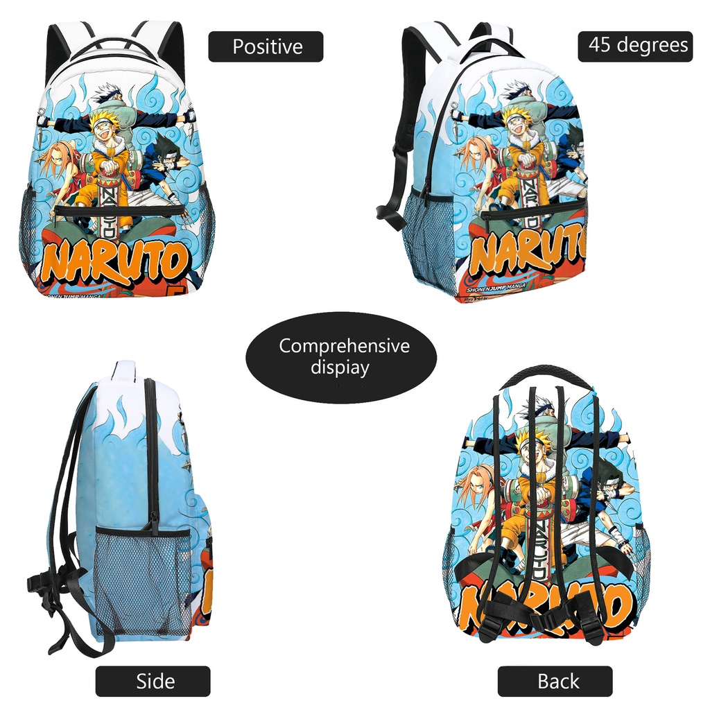 Balo Naruto Kakashi Anime balo nữ đi học Ba Lô Đi Học Hai Mặt In Hoạ Tiết Hoạt Hình Naruto Kakashi Dành Cho Bé