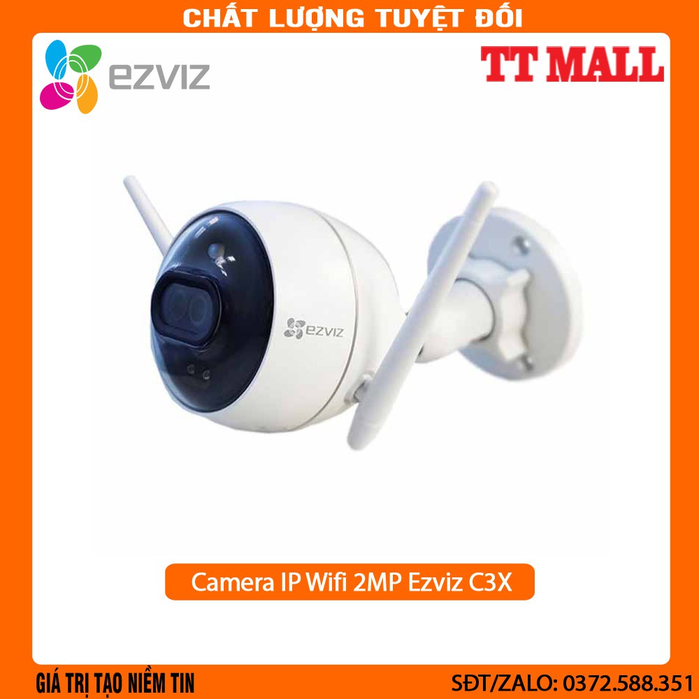 CAMERA AI THÔNG MINH IP WIFI NGOÀI TRỜI EZVIZ C3X 1080P BAN ĐÊM CÓ MÀU-PHÂN BIỆT NGƯỜI VÀ XE-CẢNH BÁO BẰNG GIỌNG NÓI