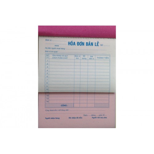 Hóa Đơn Bán Lẻ