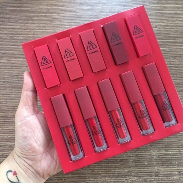 Set son đỏ mini 10 cây 3.C.E tone đẹp