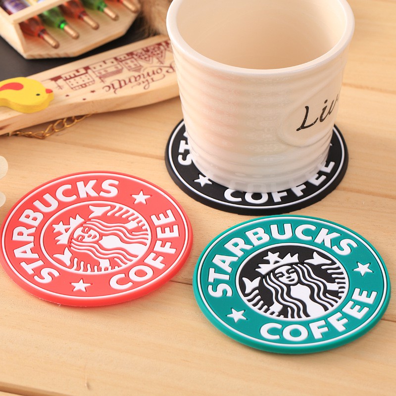 HCM - Combo 4 đế lót ly tròn Starbuck lót ly cà phê thời trang