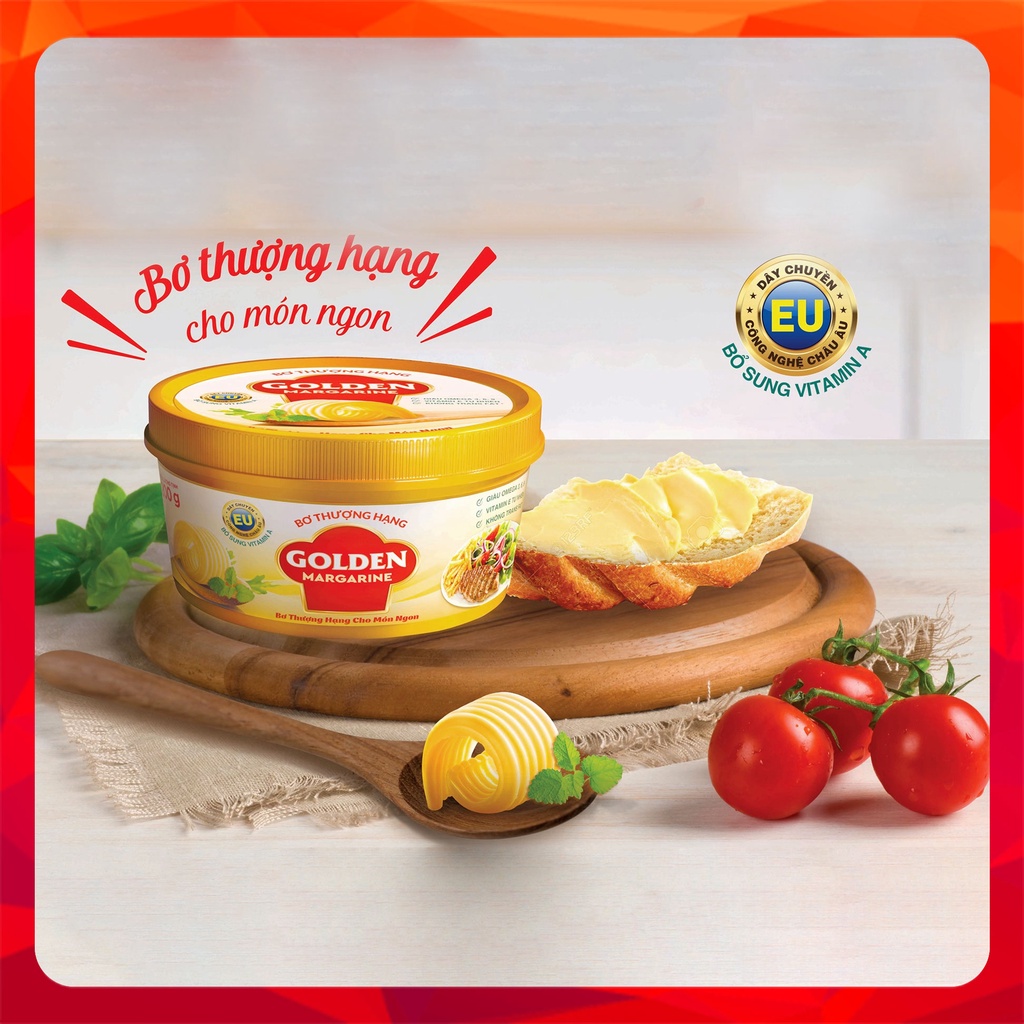 Bơ Thượng Hạng Golden Margarine 200gr - Bơ Thực Vật Nấu Ăn Làm Bánh