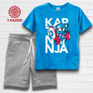 (MIKITI) Bộ quần áo bé trai màu Xanh biển hình Ninja Captain cao cấp.