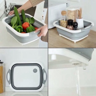 [XẢ KHO] Thớt Nhựa Đa Năng 3 in 1 Kiêm Chậu Rửa,Rổ Đa Năng,Thớt Siêu Tiện Dụng