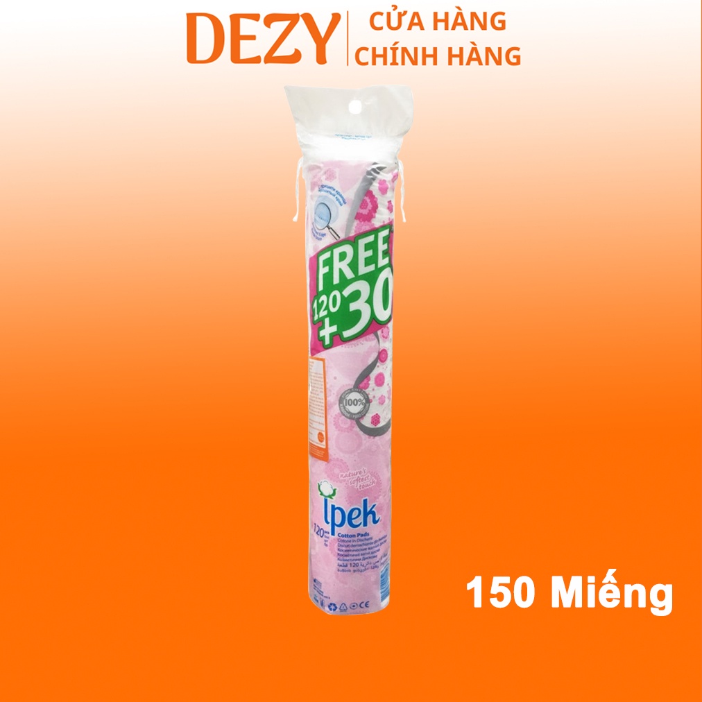 Bông Tẩy Trang Ipek Thổ Nhĩ Kỳ 150 Miếng - Cotton Pad Tẩy Trang Điểm Chính Hãng Chăm Sóc Da Dezy