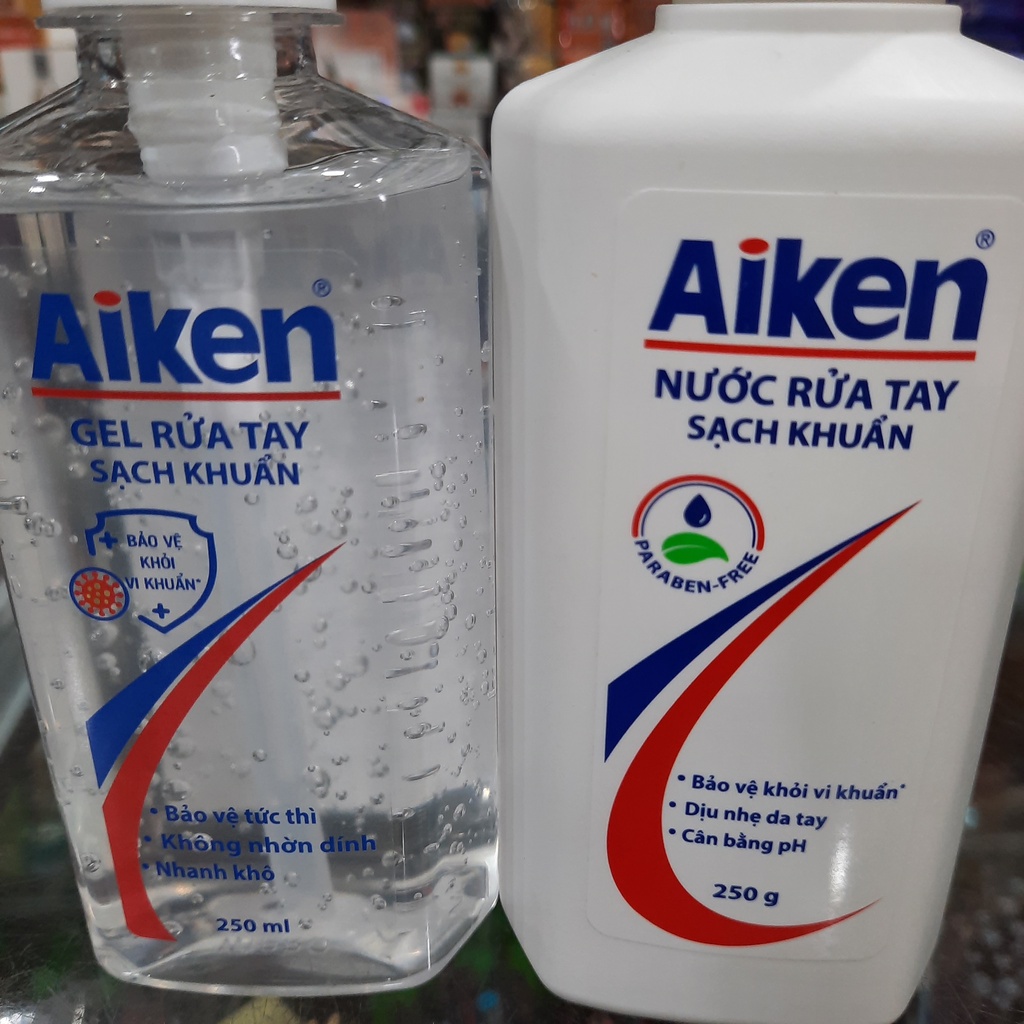 Aiken sạch khuẩn Nước rửa tay 250g - Gel rửa tay 250ml - E3 Audio ...