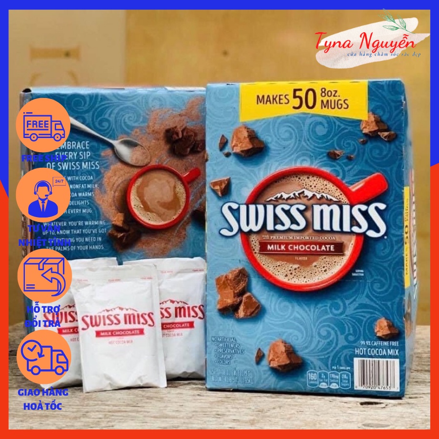 Bột sữa socola SWISS MISS Milk Chocolate - Made in USA  Tách lẻ 1 gói