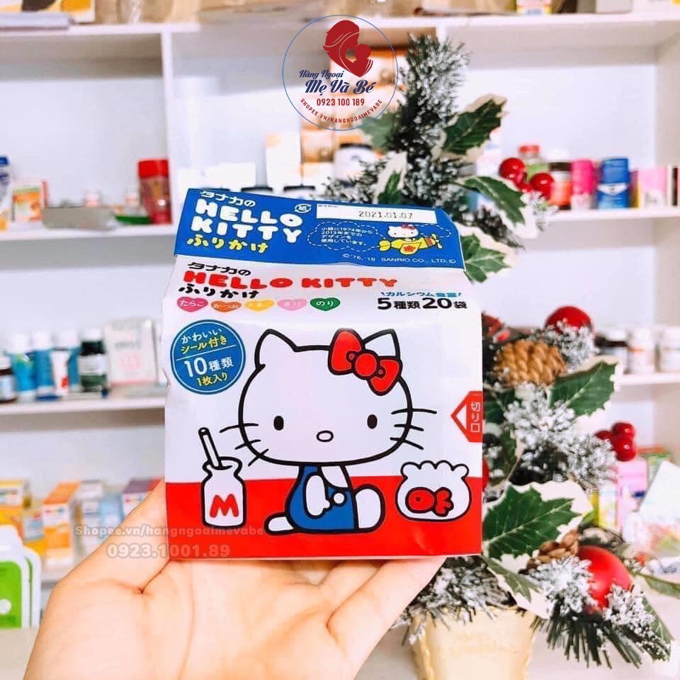Gia vị rắc Hello Kitty Nhật Bản chia gói bột nhỏ furikake rắc trộn cơm cho bé ăn dặm SAMI KIDS