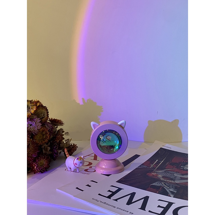 Đèn LED Ngủ Để Bàn Hình Cầu Vồng Có Thể Điều Chỉnh Độc Đáo