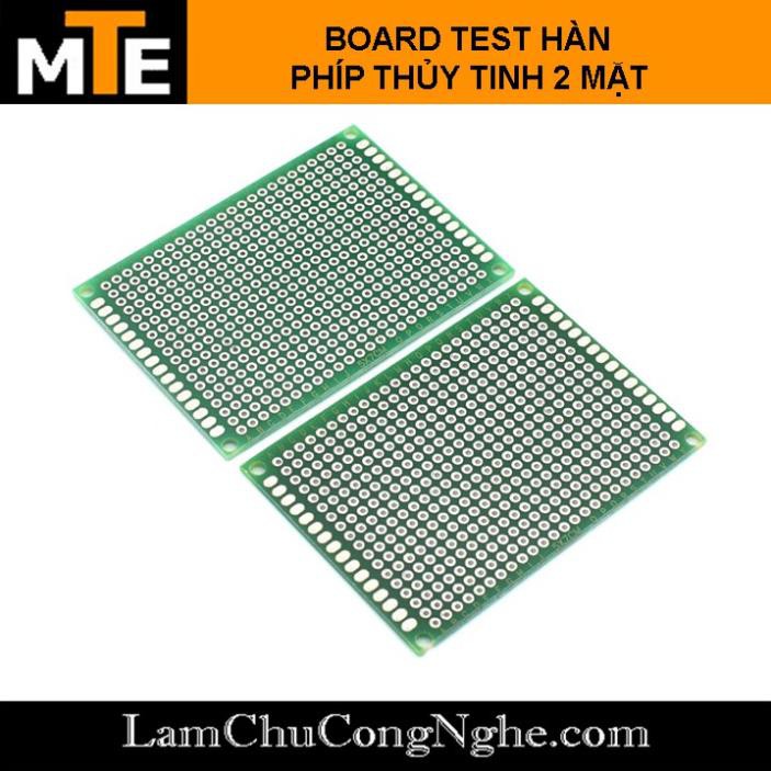 Mới! Phíp đồng đục lỗ - Phíp thủy tinh Test board hàn 2 Mặt