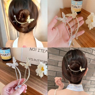 Kẹp Tóc Hình Cánh Bướm/Mặt Cười Một Nửa Đính Ngọc Trai Kích Thước Lớn Có Khóa Cài Chất Lượng Cao