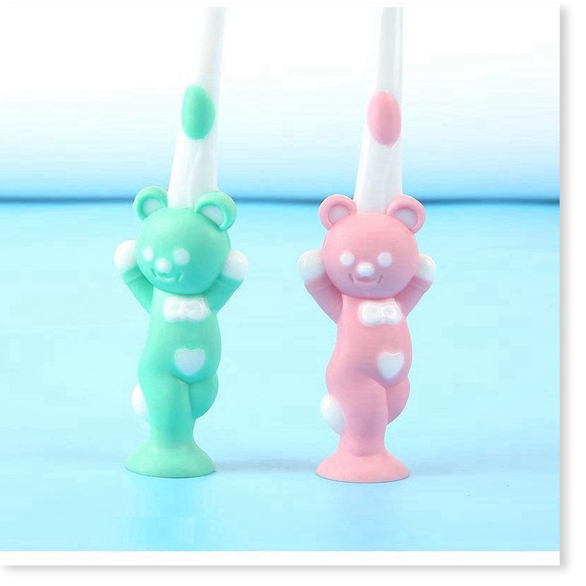 Set 4 Bàn Chải Đánh Răng Cho Bé Hình Chú Gấu 1 -10 Tuổi